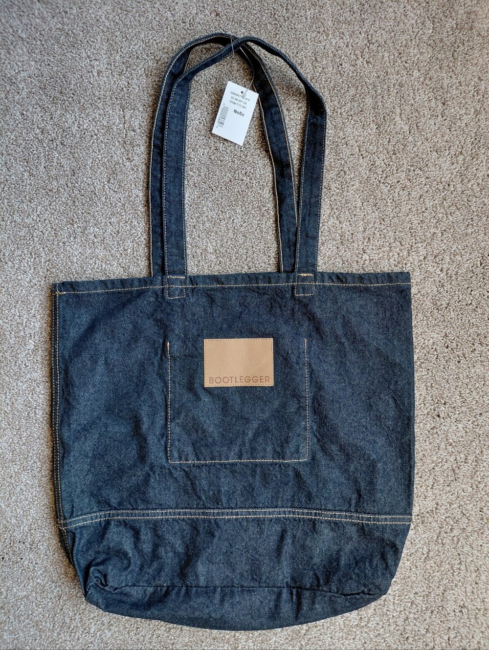 BOOTLEGGER Dark Denim Tote Bag